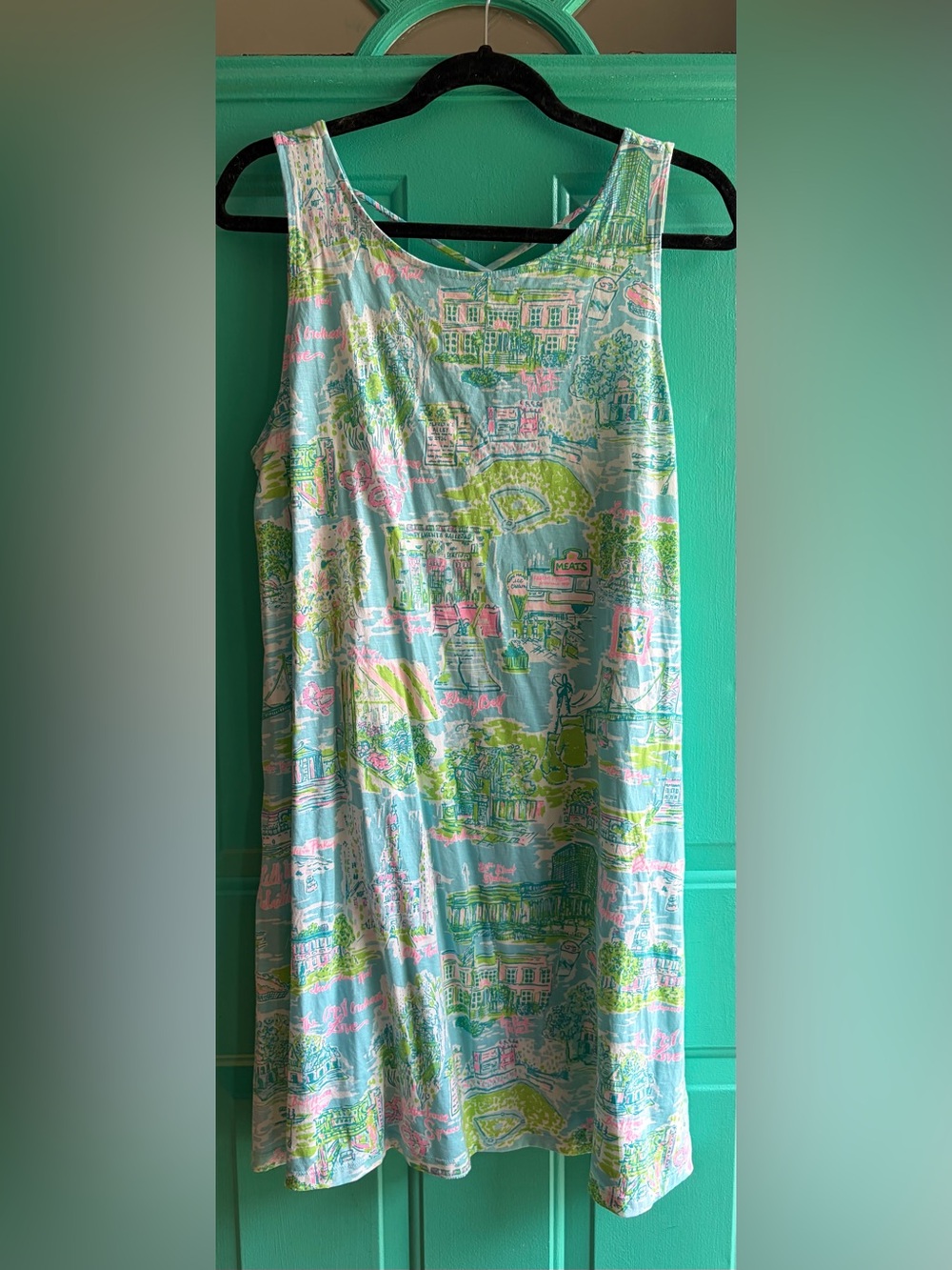 EUC Lilly Pulitzer Lilly Loves Philly Kristen Swing Dress - Large
